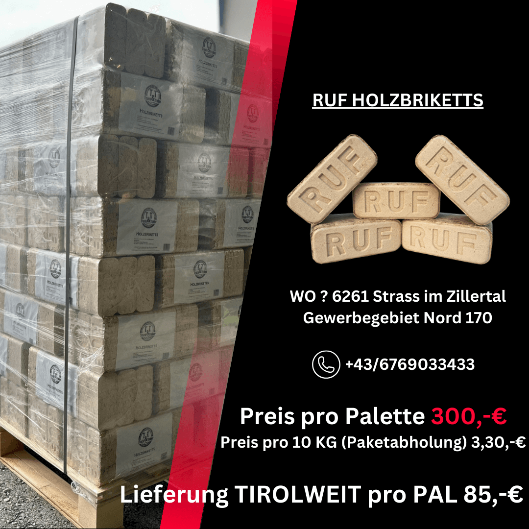 3 JAHRE GARANTIE KOSTENLOS holzbriketts